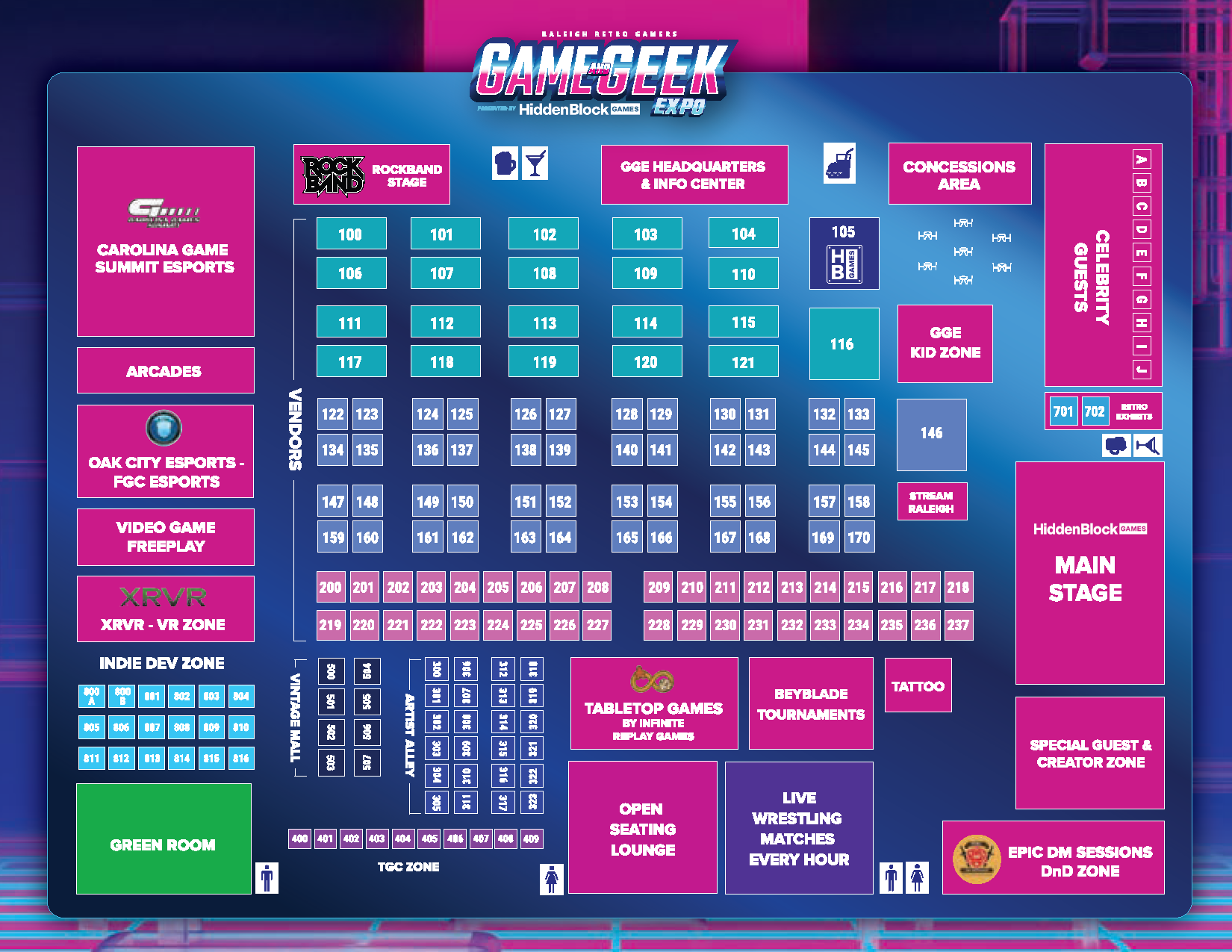 game and geek expo map
