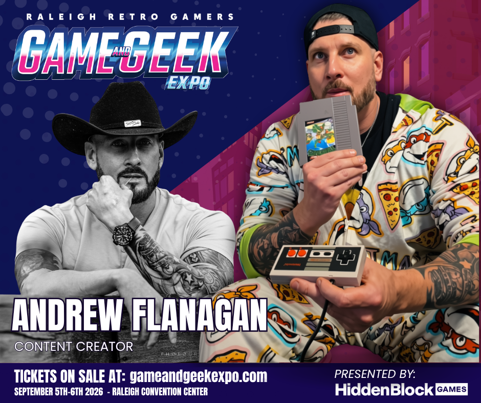 andrew flanagan game and geek expo, raleigh nc, gge