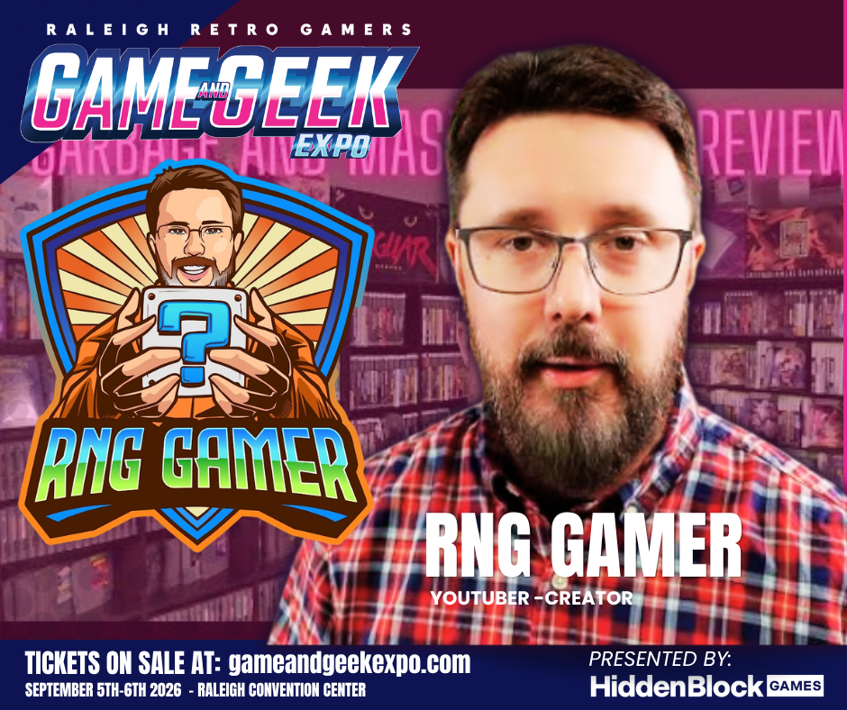 rng gamer, youtuber raleigh, youtube, game and geek expo