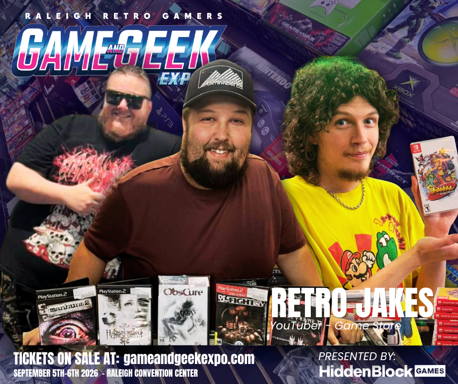 retro jakes youtube, game and geeke xpo, raleigh, nc